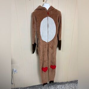 Adult Unisex Size S(4/6) Rudolph The Red Nose Reindeer plush 1 PC Pajamas Fleece